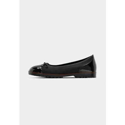 Image of Gabor Women Ballet Flats, Ladies Classic Flats,Flats,Summer Shoe,Elegant,Bow,Leisure,Black (Schwarz) / 37,40.5 EU 7 UK