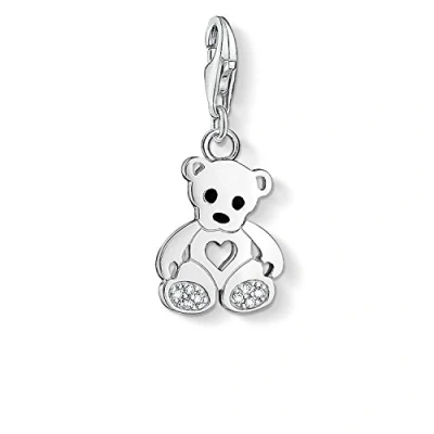 Image of Thomas Sabo Women Charm Pendant Teddy Bear Club 925 Sterling Silver 1119 041 14
