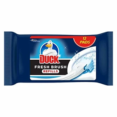 Image of Duck Fresh Brush Refills (12 Flushable Cleaning Pads) Biodegradable Toilet Bowl Cleaner