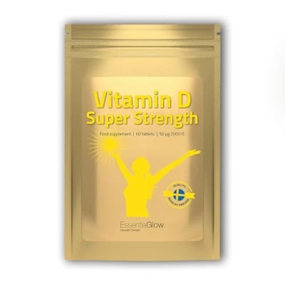Image of 180 Vegan Vitamin D Tablets 2,000 iu per Serving High Strength D3 Immune System Support 6 Months&#039; Supply 3x60