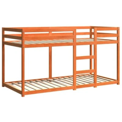 Image of vidaXL Bunk Bed Wax Brown 90x200 cm Solid Wood Pine