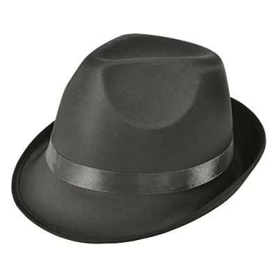 Image of Bristol Novelty BH509 Madness Hat Black Fedora, Unisex Adult, One Size