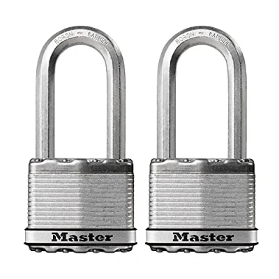 Image of Master Lock M5XTLH Magnum Heavy Duty Outdoor Padlock with Key, 2 Pack Keyed Alike