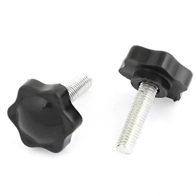 Image of sourcingmap 32mm Star Head Dia 8mm x 30mm Clamping Screw Knob Grip 2 Pcs