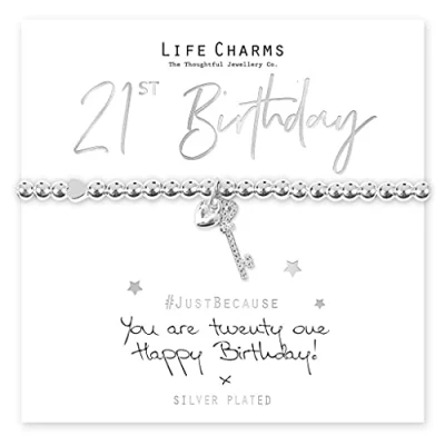 Image of Life Charms Women Jewellery 21St Birthday Bracelet Wristband Ladies Gift