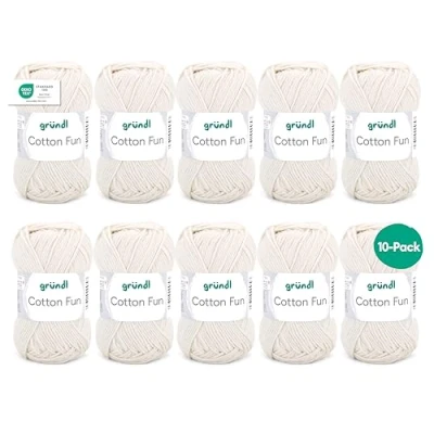 Image of Gründl Cotton Fun Wool Cotton, cream, 27.00 x 11.00 07.00 cm