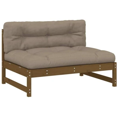Image of vidaXL Middle Sofa Honey Brown 120x80 cm Solid Wood Pine