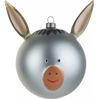 Image of Alessi Asinello Christmas Bauble, Glass, Multi colour, 13.5 x 9 cm