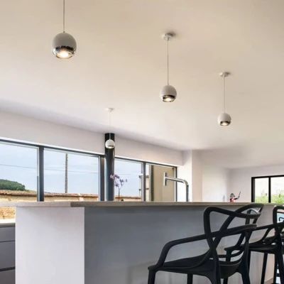 Image of SLV light Eye 150 pendant white with chrome