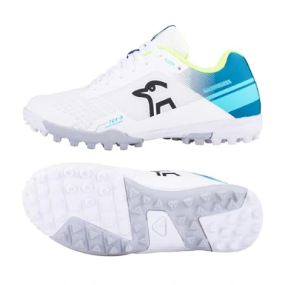 Image of Kookaburra KC 5.0 Rubber Soled Cricket Shoe White/Teal 13
