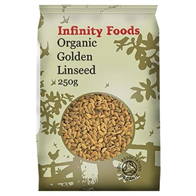 Image of Infinity Foods Organic Whole Golden Flax Seeds [Linseed] 250g