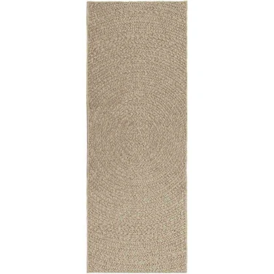 Image of vidaXL Rug ZIZUR Beige 80x200 cm Jute Look Indoor and Outdoor