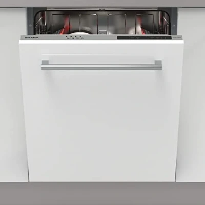 Image of SHARP QW NI13I49EX EN Fully Integrated Standard Dishwasher Silver Control Panel E Rated