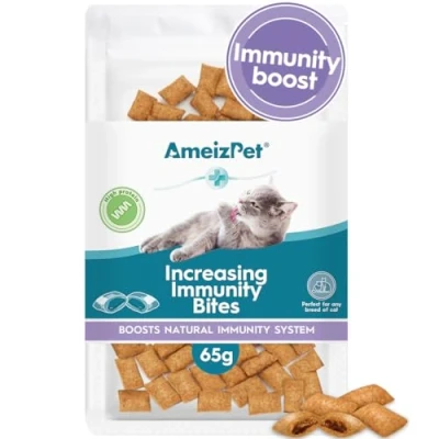 Image of AmeizPet Immunity System Cat Dry Food, Vitamin Treats, Healthy Bites Treats Crunchy Biscuits 65 g (2.3 oz)