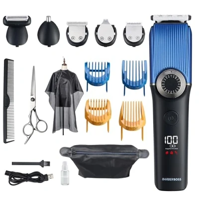 Image of BarberBoss Beard Trimmer Men, Hair Clippers Nose, Ear &amp; Grooming Set, Cordless Men: for Kits, Waterproof, Nose Men