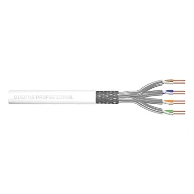 Image of DIGITUS 305 m Cat 7 SoHo Network Cable S FTP (PiMF) Simplex BauPVO Dca LSZH Halogen Free 600 MHz Copper AWG 26/1 PoE Compatible LAN Installation Ethernet White