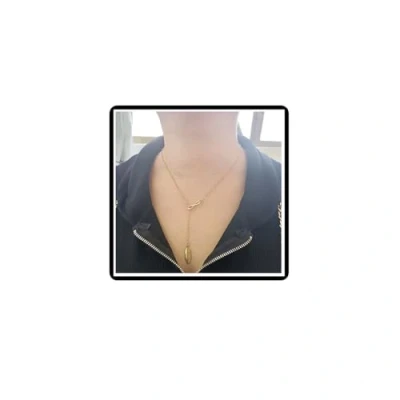 Image of Faruodis Leaf Infinity Pendant Necklace Vintage Feather Lucky 8 Y Shape Lariat Minimalist Chain Jewelry for Women Girls (Gold)