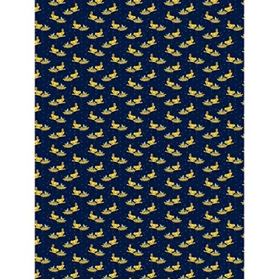 Image of Décopatch Ref FDA824C Blue Branches &amp; Birds Pattern Paper Pack Each Sheet 30 x 40cm, of 20 Sheets Best Used With Décopach Glue Varnish, Gold