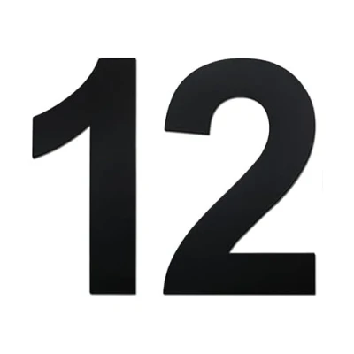 Image of nanlyiau 3in Mailbox Numbers black House number Door Stainless Steel Adhesive Made of solid 304 3in/7.5cm(12)