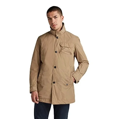 Image of G STAR RAW Men&#039;s Utility HB Tape Padded Trench, Brown (dk toggee D20087 C655 5787), XL