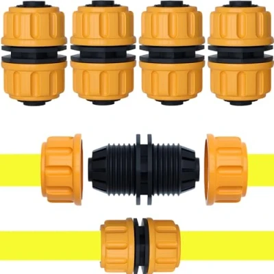 Image of 1/2 Inch 2in1 Plastic Graden Tap Connectors 4 Pcs Hose Repair Connectors, Quick Fix Extend Garden Connector Extender for Pipe,Quick Connection (Repair Connector)