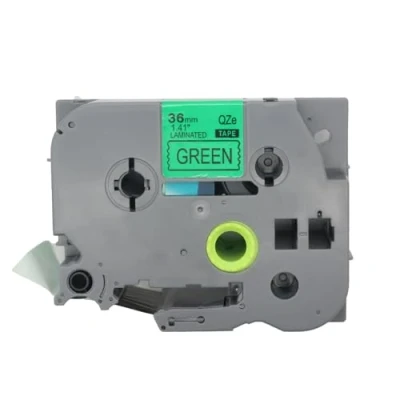 Image of BROVACS 1 Pack Black on Green Laminated Label Tape Compatible for Brother P Touch Printer TZ 761 TZe 36mm 1/2&quot; OPA4761