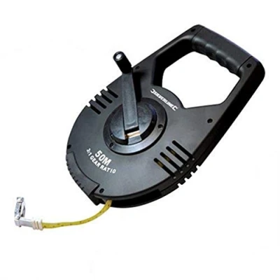 Image of Silverline Geared Surveyors Tape 50m / 165ft x 12mm