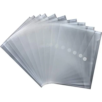 Image of A4 Document Case with Velcro Closure, Clear (Pack of 10)