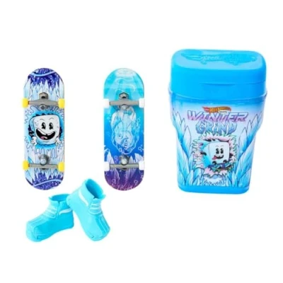 Image of Hot Wheels Skate 2 Pack Finger Skateboard and Box Set HTP10 Winter Grind