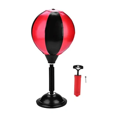 Image of VGEBY Office Boxing Bag, Stress Reliever Desktop Punching Ball in Stainless Steel Speed Ball, Anti Desk Supplies, Bodybuilding Supplies