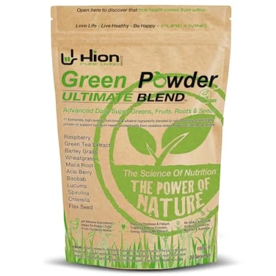 Image of Hion Green Powder Ultimate Blend The UKs #1 Super Greens Powder. No Useless Filler. Original, Industry Leading superfood