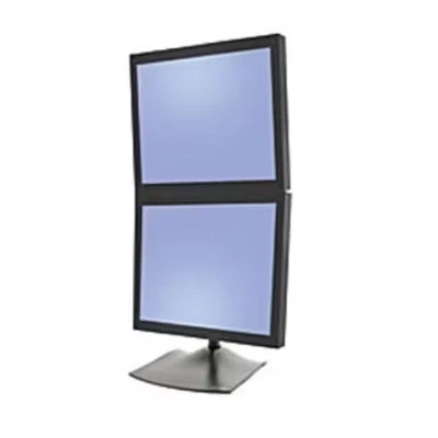 Image of Ergotron DeskStand DS100 Stand for 2 LCD displays aluminium, steel black screen size: up to 27&quot;