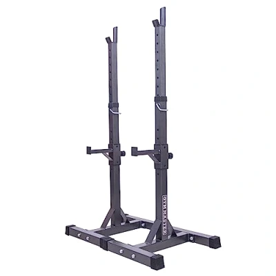 Image of GYM MASTER Adjustable Weight Lifting Squat Rack Stands with Spotters