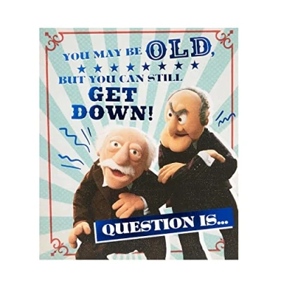 Image of UK Greetings Disney Muppets Birthday Card For Him/Male/Friend With Envelope Statler &amp; Waldorf Design
