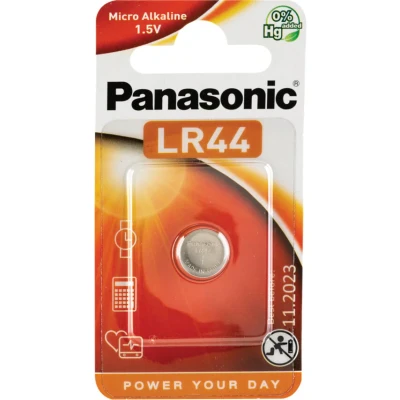 Image of Panasonic LR44 (L1154) Button Cell Power Batteries 1.5V Manganese Alkaline, Pack of 3