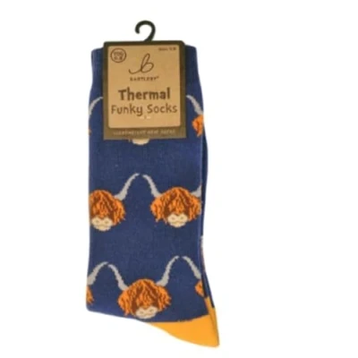 Image of Bartleby Funky Thermal Socks Highland Cow