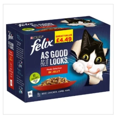 Image of London Grocery Felix As Good It Looks Meaty Selection in Jelly 12 x 100g Case of 4