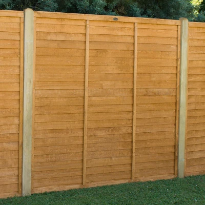 Image of Forest 6&#039; x Straight Cut Lap Fence Panel (1.83m 1.83m)