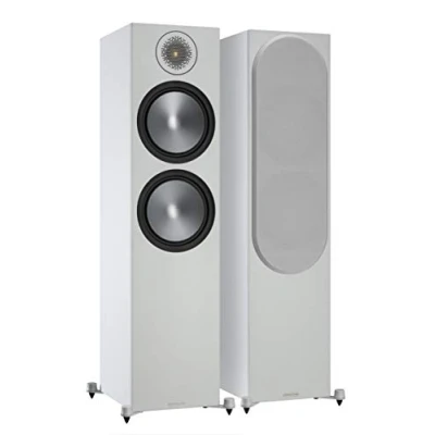 Image of Monitor Audio Bronze 500 Floorstanding Speakers White Pair 6G including 5 Year Warranty