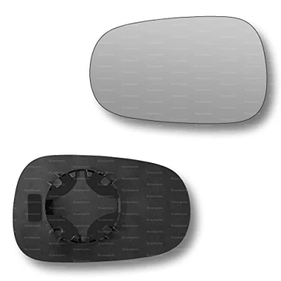 Image of Less4spares Replacement Wing Mirror Glass Left Compatible with Renault Modus 2004 2008 CLIP ON Passnager Near Side N/S Convex