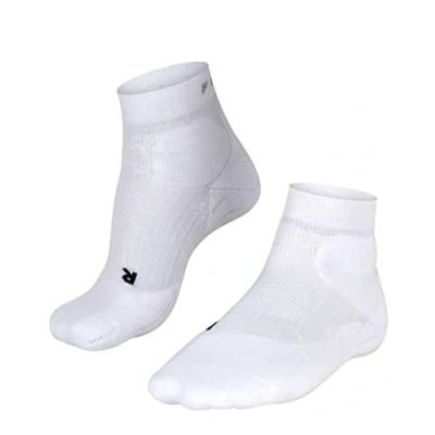 Image of 1 Pair White TE2 Short Medium Volume Ergonomic Cushioned Tennis Socks Ladies 2.5 3.5 Falke