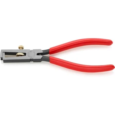 Image of Knipex Insulation Stripper with opening spring, universal black atramentized, plastic coated 160 mm 11 01