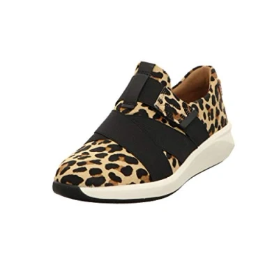 Image of Clarks Un Rio Strap, Women’s Low Top Sneakers, Multicolour (Leopard Prt Pony Leopard Pony), 4 UK (37 EU)
