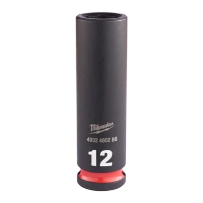 Image of Milwaukee 3/8&quot;SQ Drive Shockwave Impact Socket 12mm Deep Ii