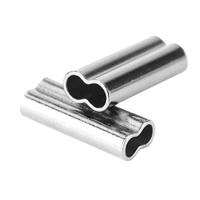 Image of 100pcs Fishing Copper Tube, Double Barrel Sleeves Tube Connectors Crimp Line Connector 1/1.2/1.4/1.6/1.8/2mm(1.6mm*10mm)