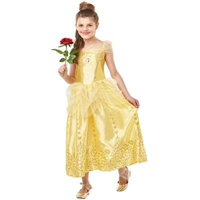 Image of Rubie&#039;s 640710L Official Disney Princess Belle Gem Costume, Girls, Large 7 8 Years, Height 128 cm