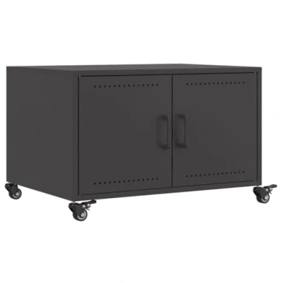Image of vidaXL Coffee Table Black 68x50x43.5 cm Steel