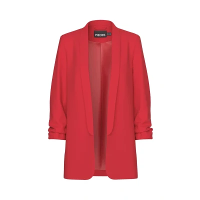 Image of Pieces Pcbosella Blazer, Women&#039;s, Size: Small, High risk red