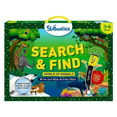 Image of Skillmatics Preschool Learning Activity Search and Find Animals Educational Game, Perfect for Kids, Toddlers Who Love Toys, Art Craft Activities, Kids Ages 3, 4, 5, 6