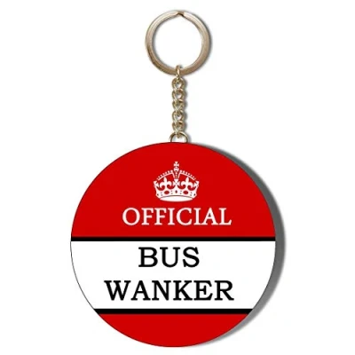 Image of Gift Insanity OFFICIAL BUS WANKER 45mm LONG CHAIN KEYRING BOTTLE OPENER